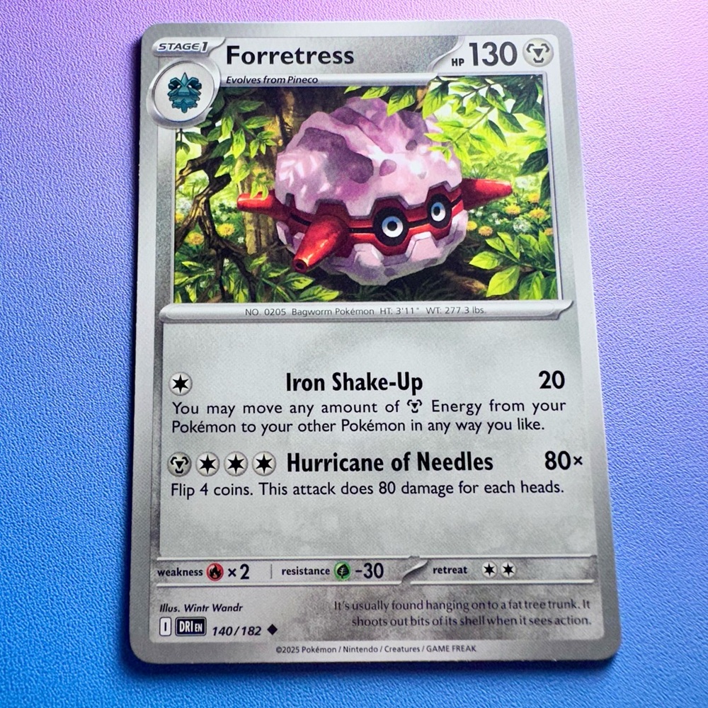 forretress - 140/182 (uncommon) — pokemon: destined rivals